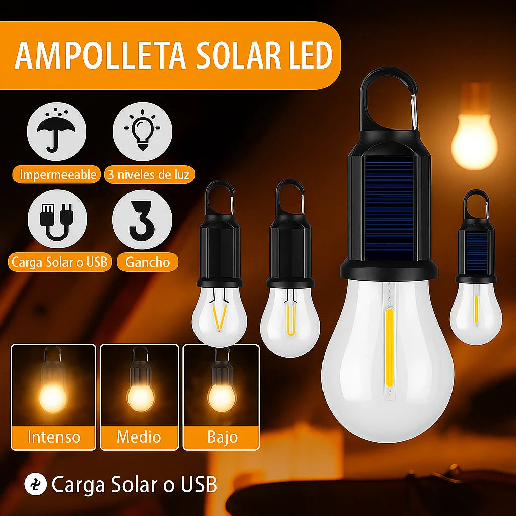 Ampolleta Solar De Camping x2 precio CYBER