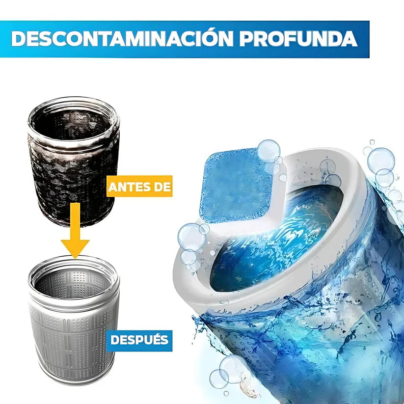Pack 60 pastillas limpiadora para lavadoras-PowerClean