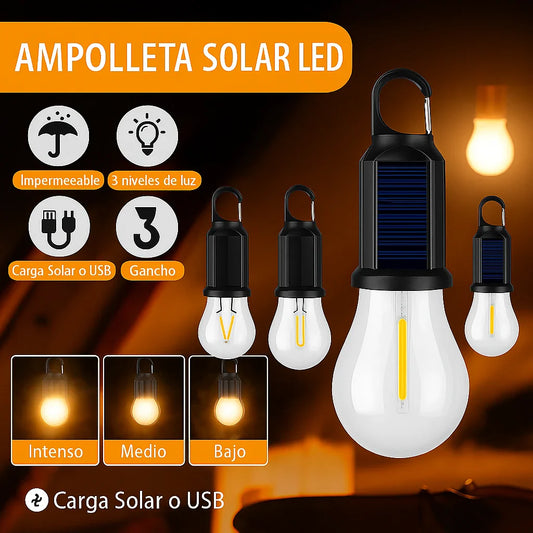 Ampolleta Solar De Camping x2 precio CYBER