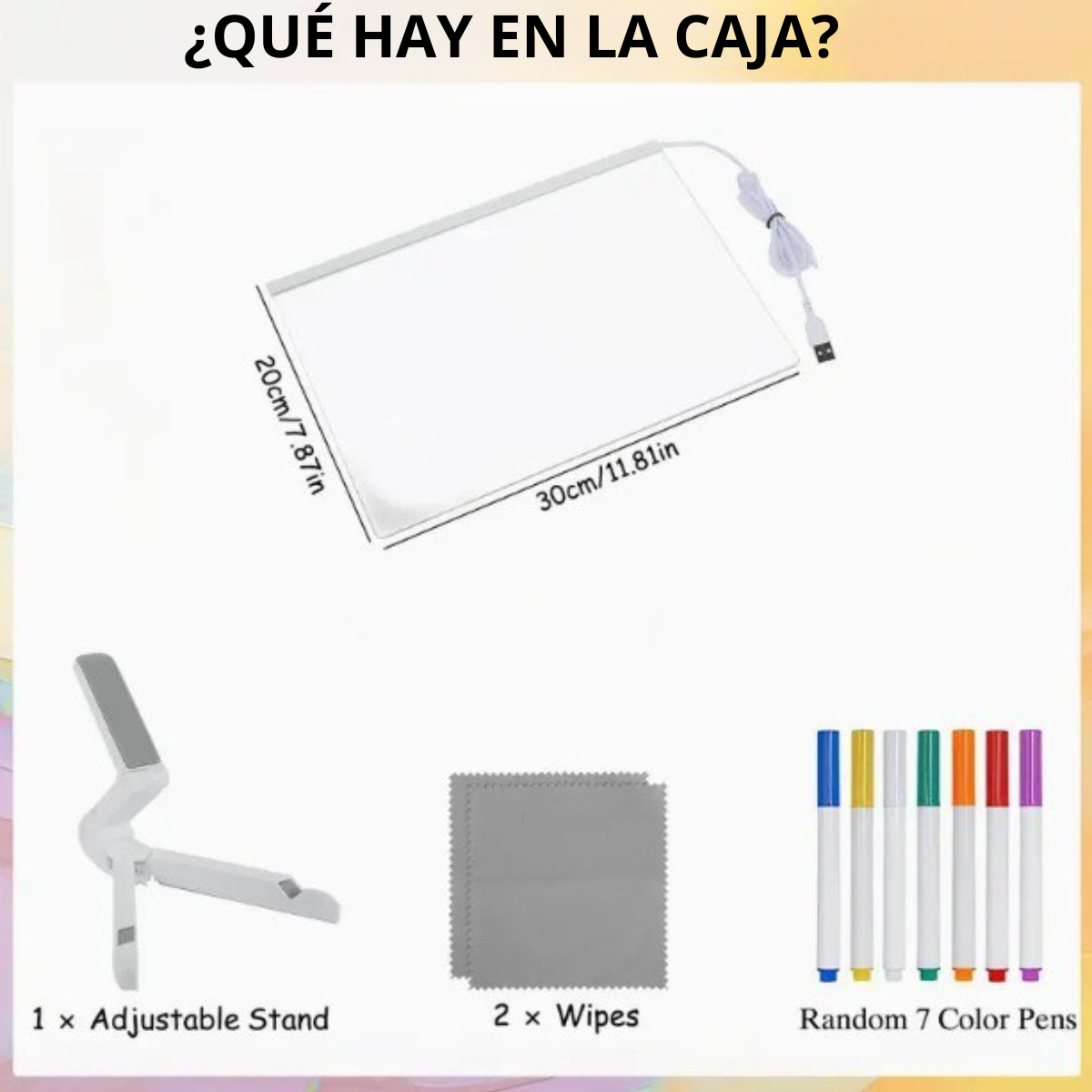 LumiKids™ Pizarra LED Estimula la creatividad sin ensuciar ni gastar