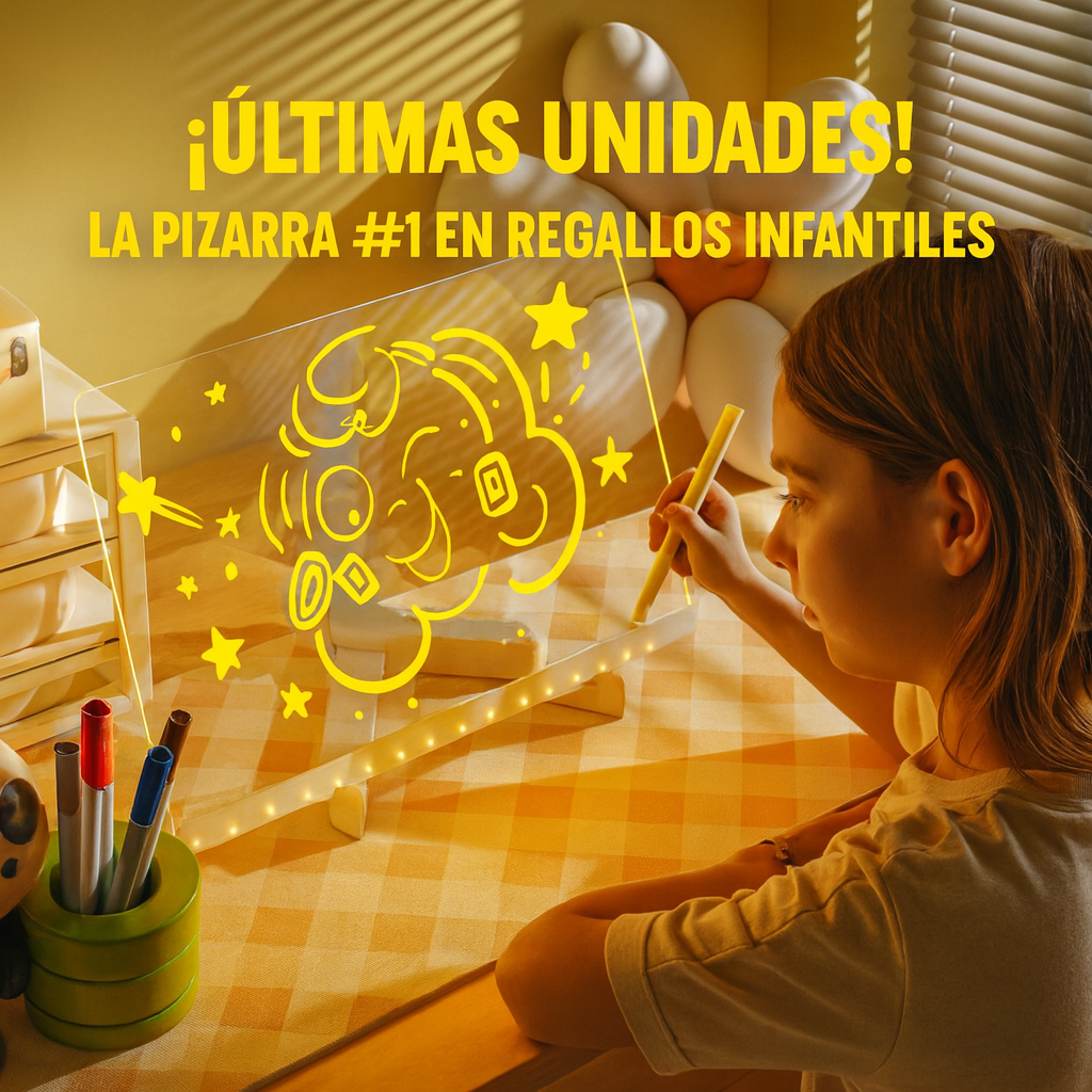 LumiKids™ Pizarra LED Estimula la creatividad sin ensuciar ni gastar