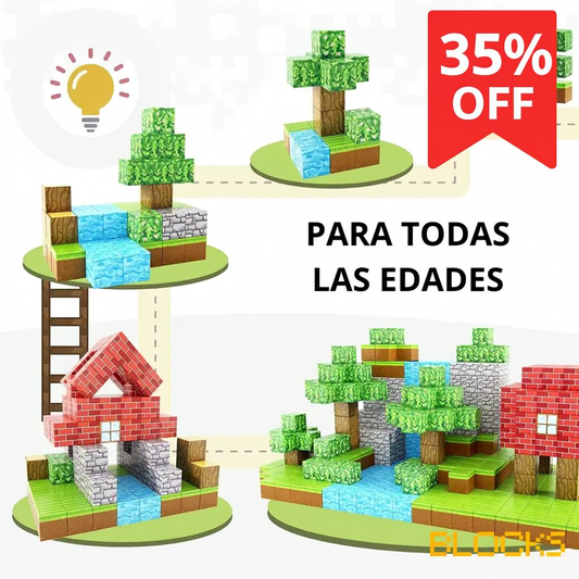 MiniCrafters™ Bloques de construcción magnéticos 75 Piezas