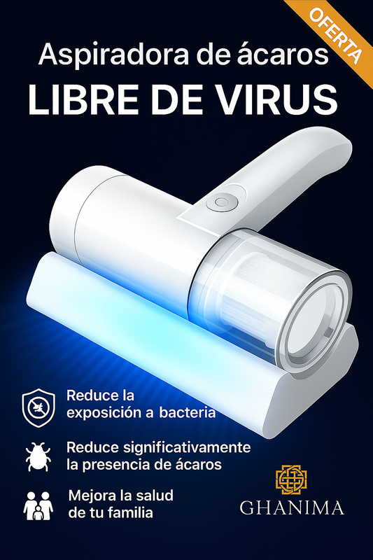 AllerFree™ aspiradora de acaros y virus, inalámbrica.