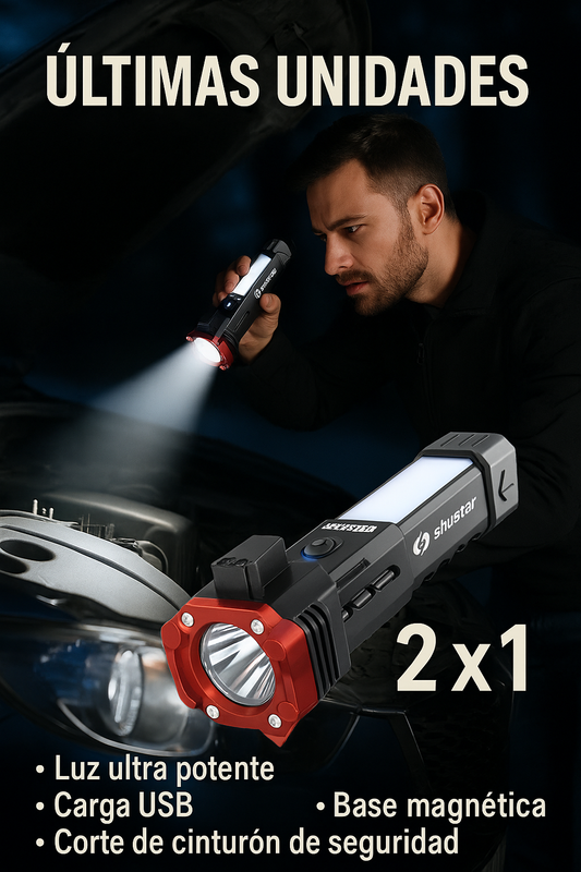 FocoMaster™ LLeva 2 y paga 1 Linterna Multifuncional 4 En 1 Recargable