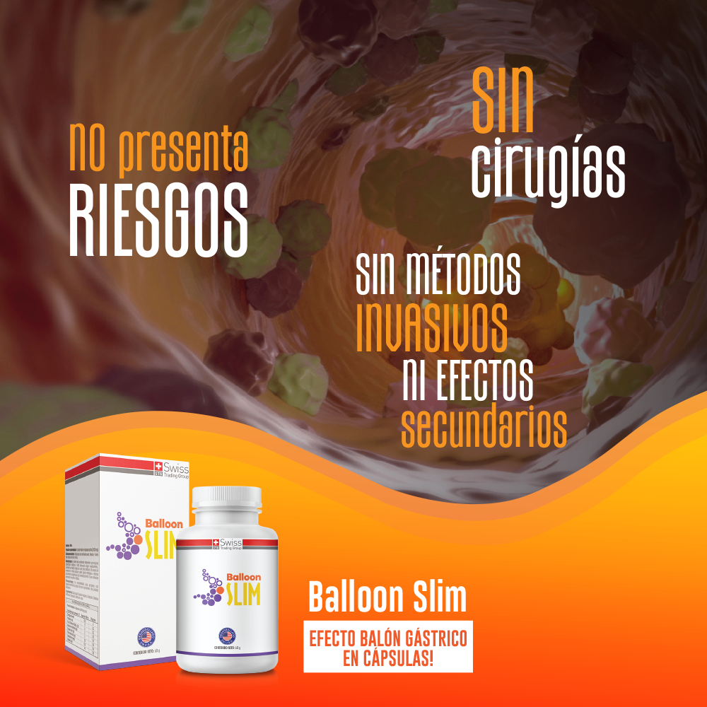Balloon Slim Suplemento de Saciedad 120 capsulas – Control del Apetito – Resultados visibles en 30 días