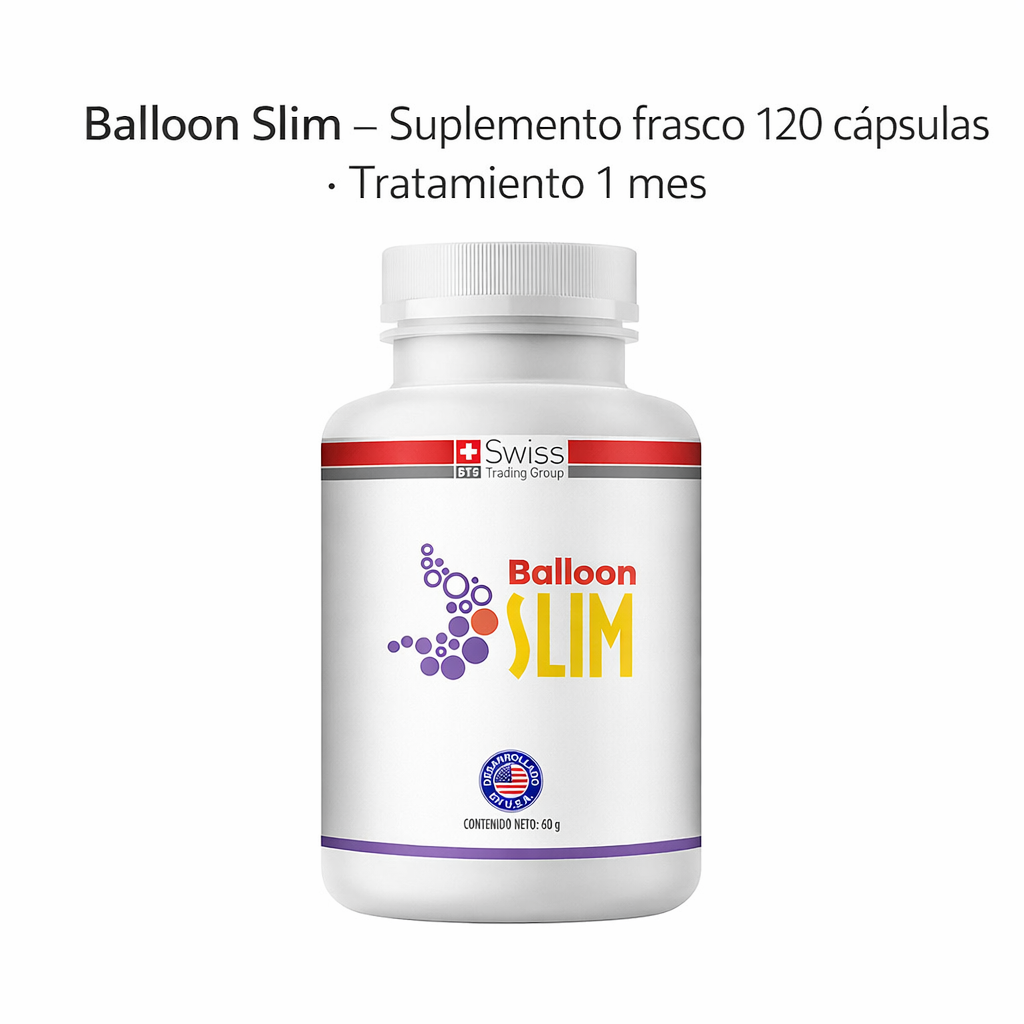 Balloon Slim Suplemento de Saciedad 120 capsulas – Control del Apetito – Resultados visibles en 30 días